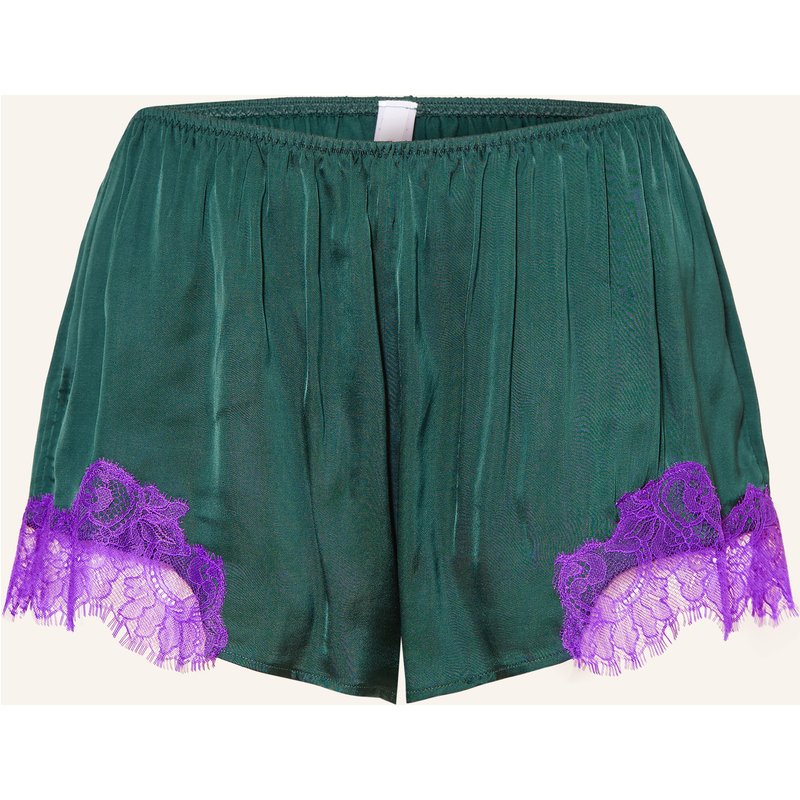 Mey Schlafshorts Serie Poetry Luxury Aus Satin gruen