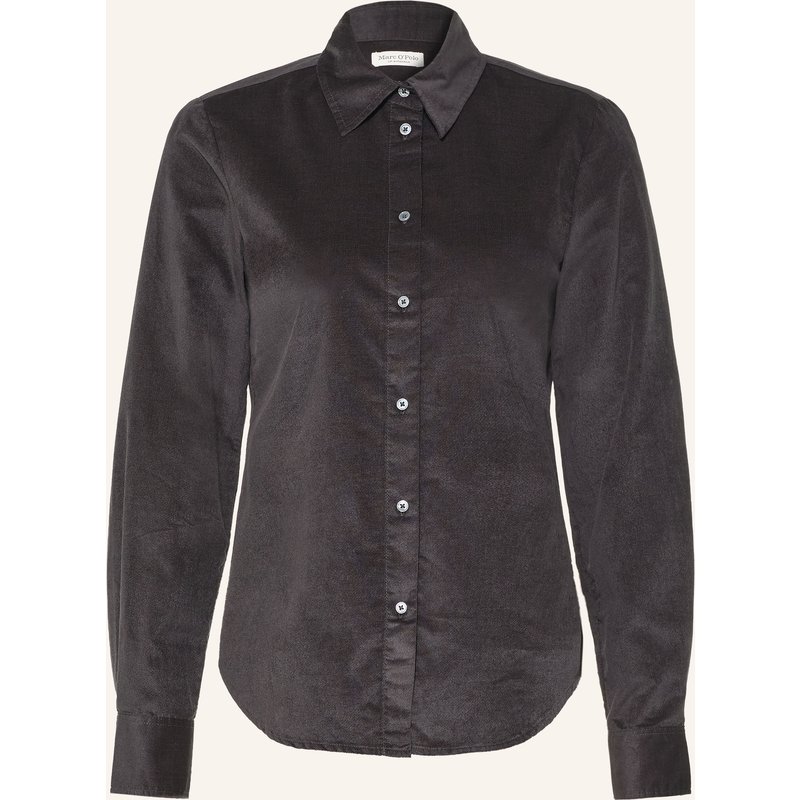 Marc O'polo Hemdbluse Aus Samt grau