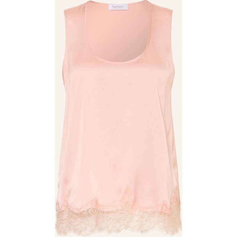 Rich & Royal Satintop Mit Spitze rosa