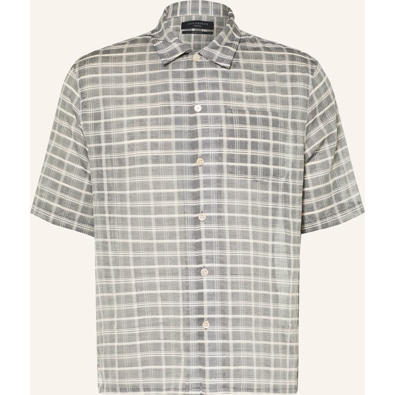 Allsaints Kurzarm-Hemd Sandy Comfort Fit grau