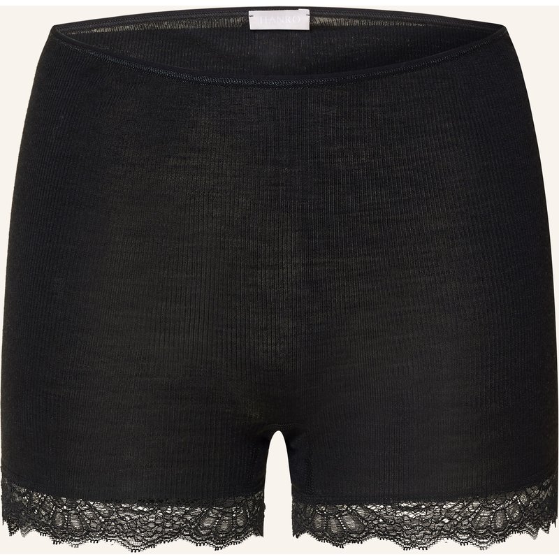Hanro Panty Woolen Lace Mit Merinowolle Und Seide schwarz