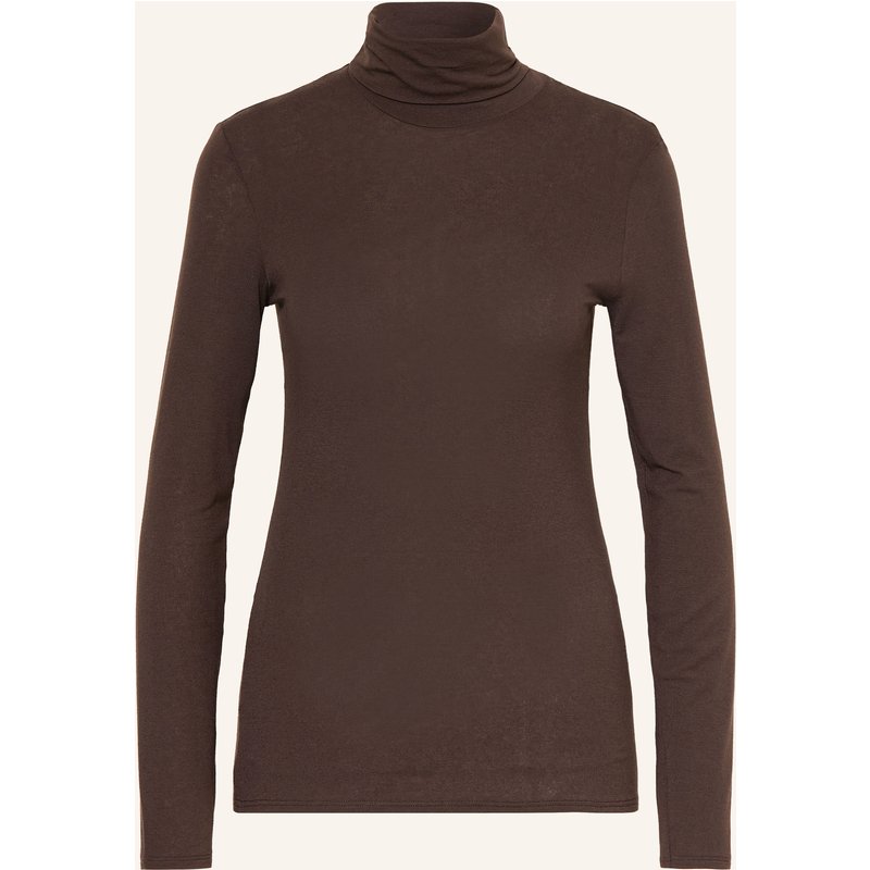 Hanro Rollkragenshirt Ultralight Wool braun