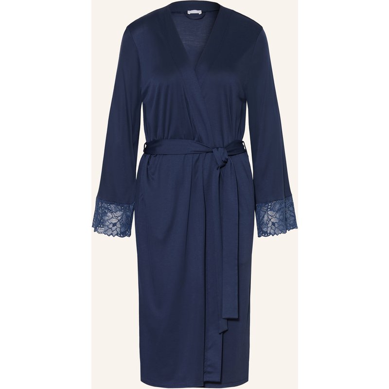 Hanro Damen-Morgenmantel Azelia Mit 3/4-Arm blau