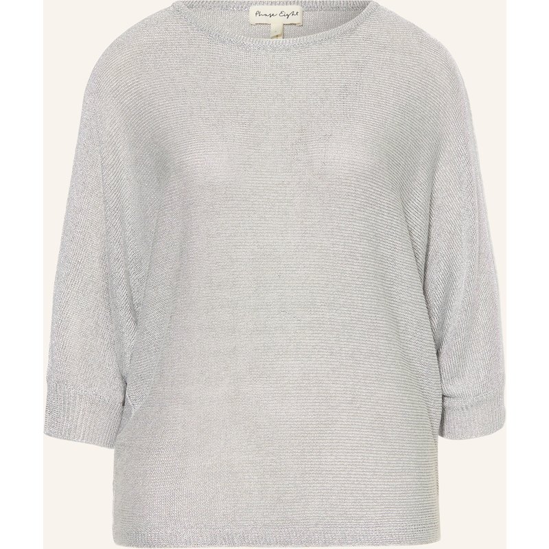 Phase Eight Pullover Cristine Mit Glitzergarn Und 3/4-Arm silber