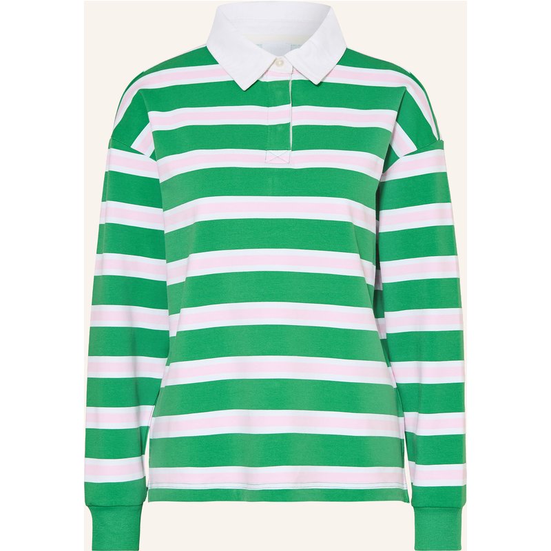 Mey Lounge-Sweatshirt Serie Touchline Stripes gruen