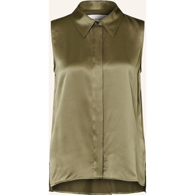 Reiss Blusentop Amelia Aus Seide gruen