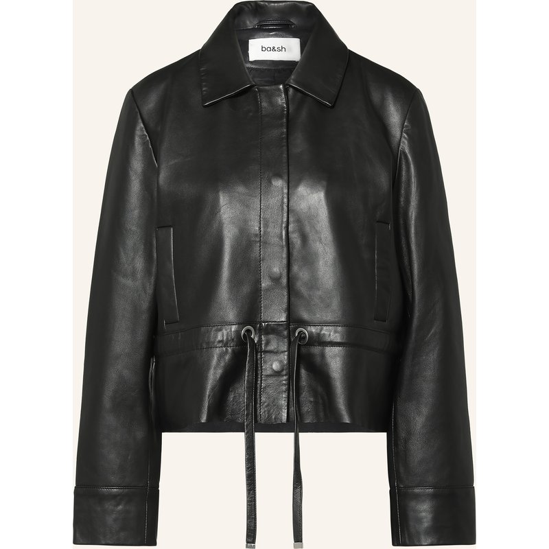 Ba&Sh Lederjacke Manita schwarz