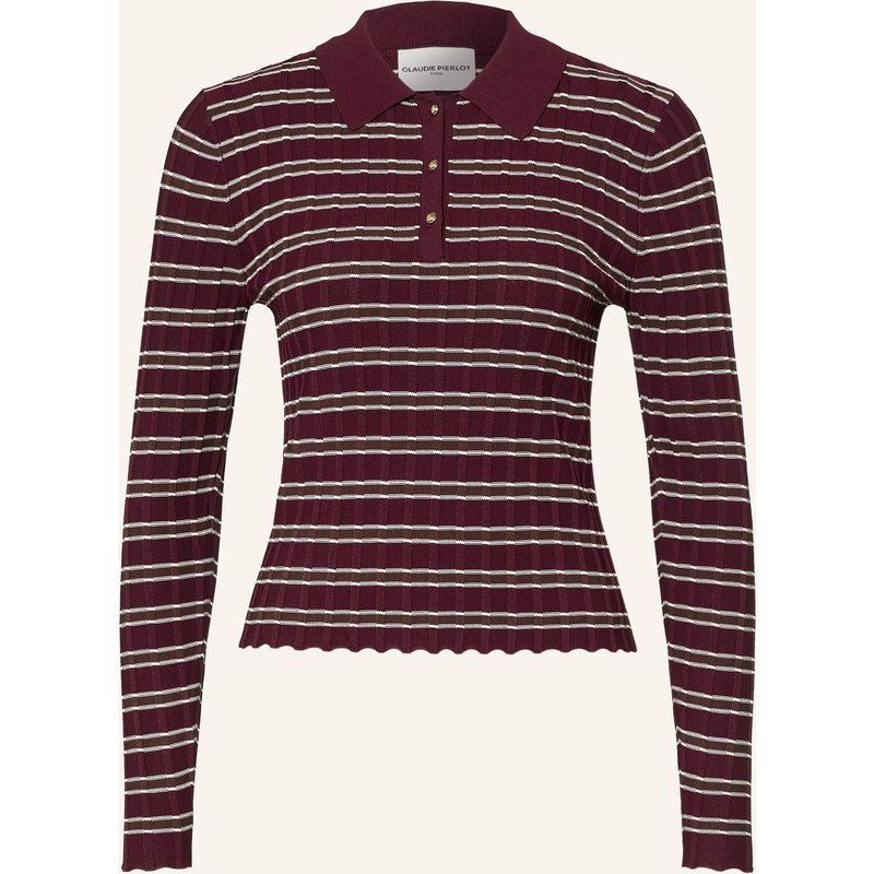 Claudie Pierlot Strick-Poloshirt rot