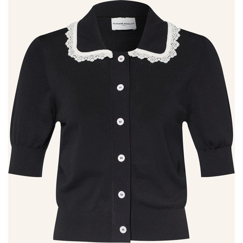 Claudie Pierlot Strickjacke Mit Spitze schwarz
