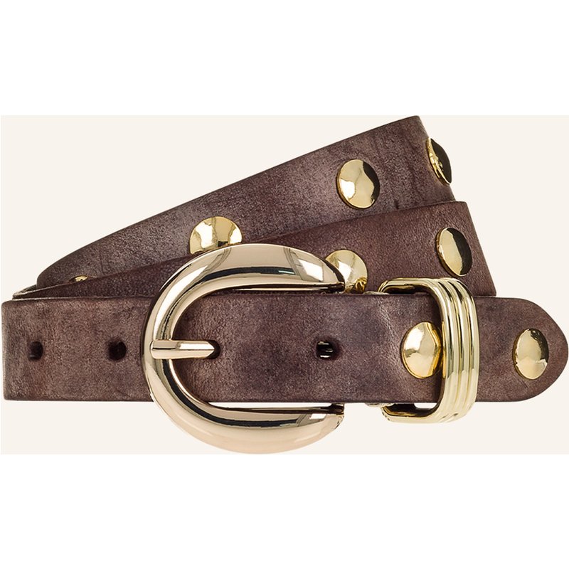B.Belt Ledergürtel Mit Nieten braun