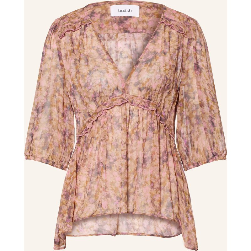 Ba&Sh Blusenshirt Asya Mit 3/4-Arm Und Rüschen pink
