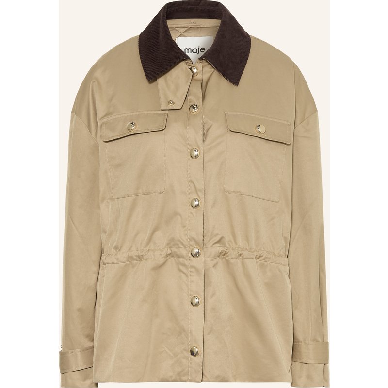 Maje Jacke Mit Herausnehmbarer Blende beige