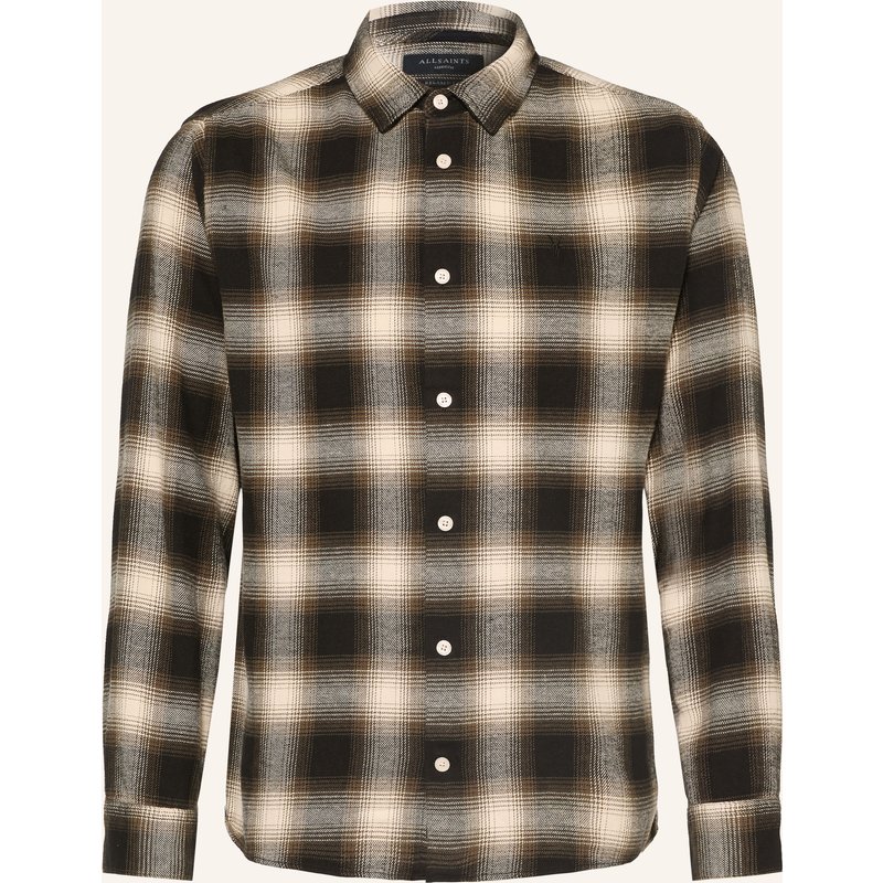Allsaints Flanellhemd Baseline Relaxed Fit schwarz