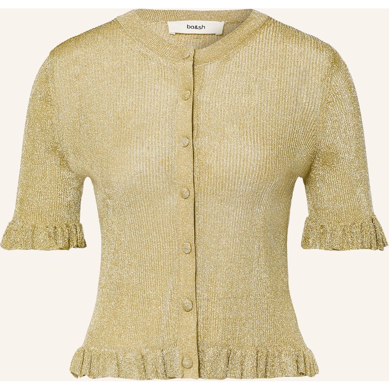 Ba&Sh Strickjacke Zibo Mit Rüschen gold
