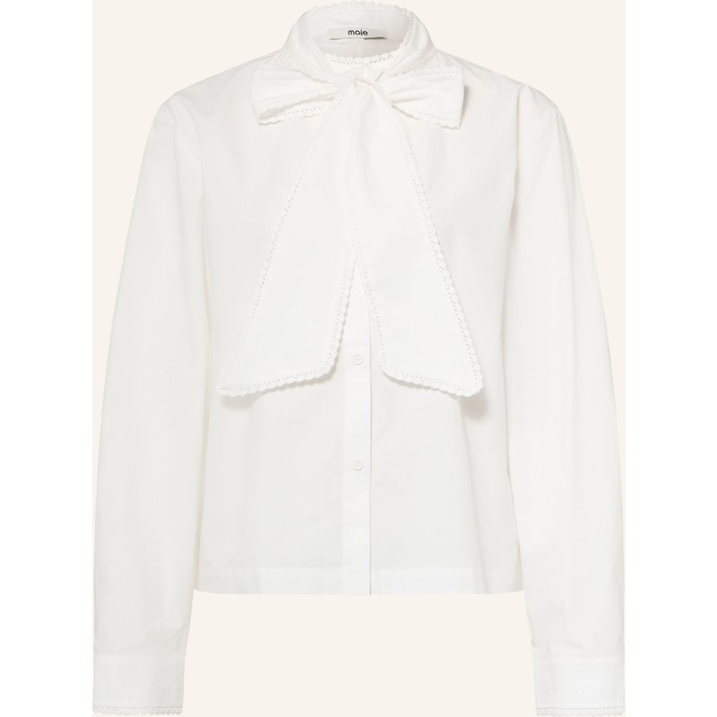 Maje Bluse Mit Abnehmbarer Schluppe weiss