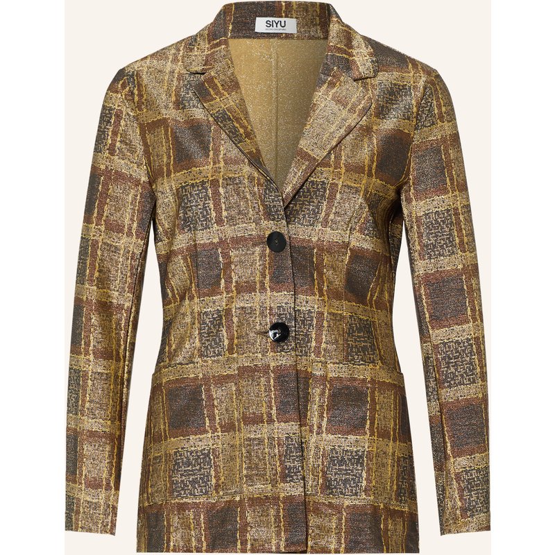 Siyu Blazer Ambar Mit Glitzergarn braun