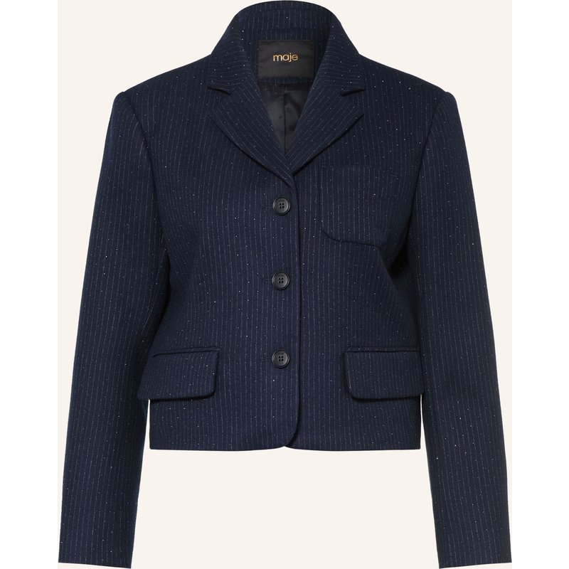 Maje Blazer Mit Schmucksteinen blau