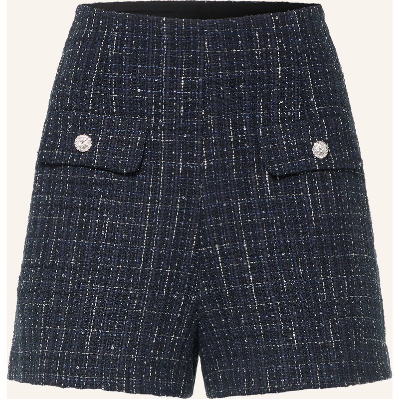 Sandro Bouclé-Shorts Mit Glitzergarn Und Pailletten blau