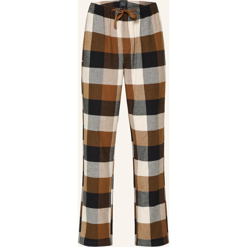 Schiesser Schlafhose Mix+Relax Aus Flanell braun