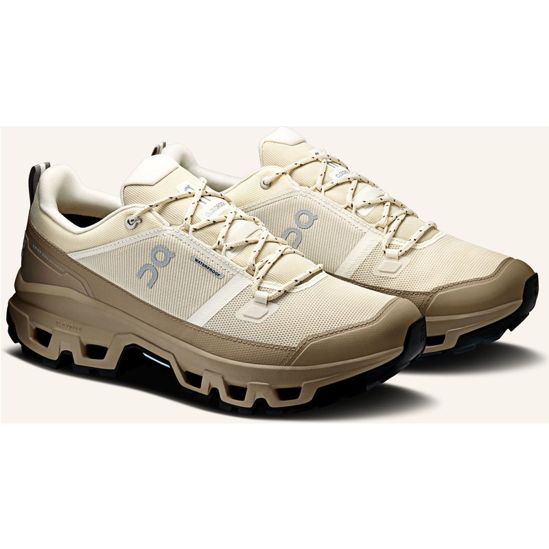 On Wanderschuhe Cloudrock Low Wp beige