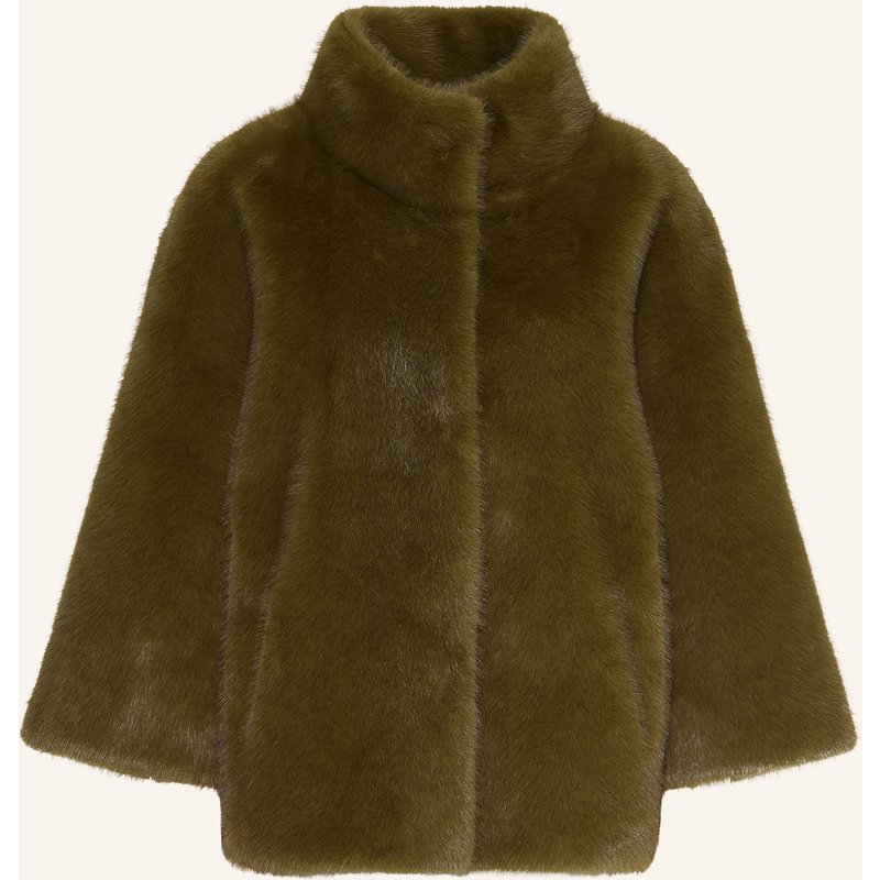 Juvia Kunstpelz-Jacke Fedora gruen