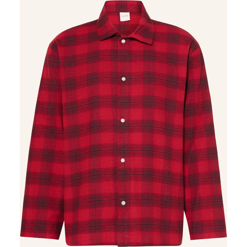 Calvin Klein Schlafshirt Flannel Sleep Aus Flanell rot
