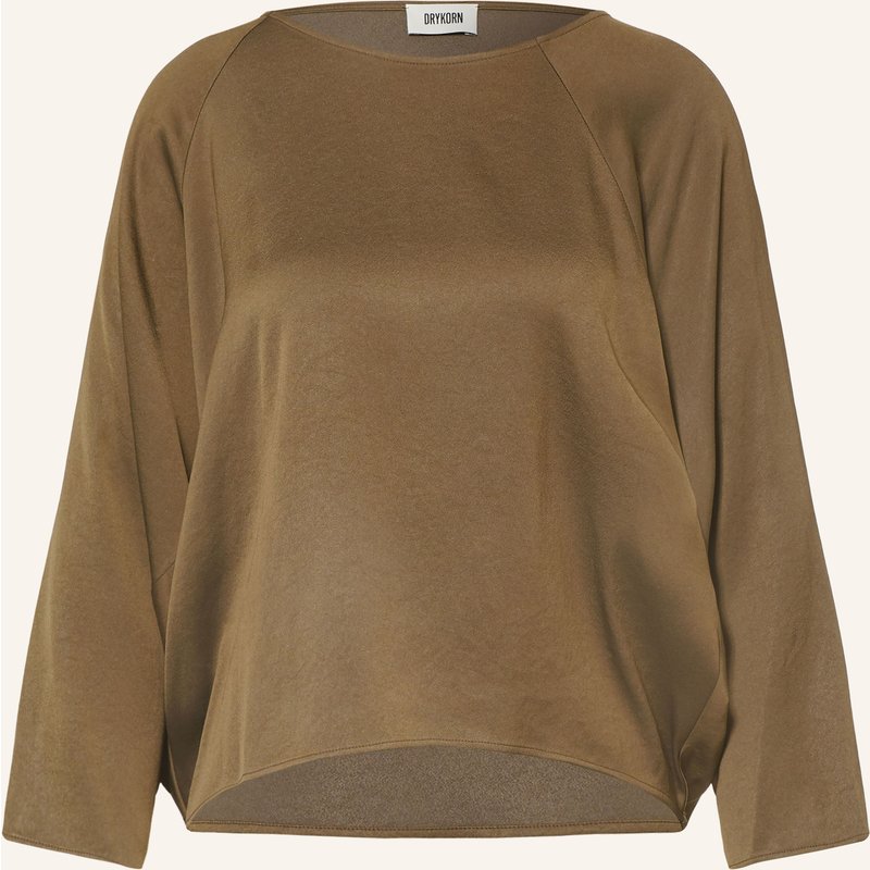 Drykorn Blusenshirt Nialini Aus Satin gruen