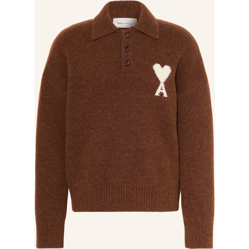 Ami Paris Pullover Mit Alpaka braun