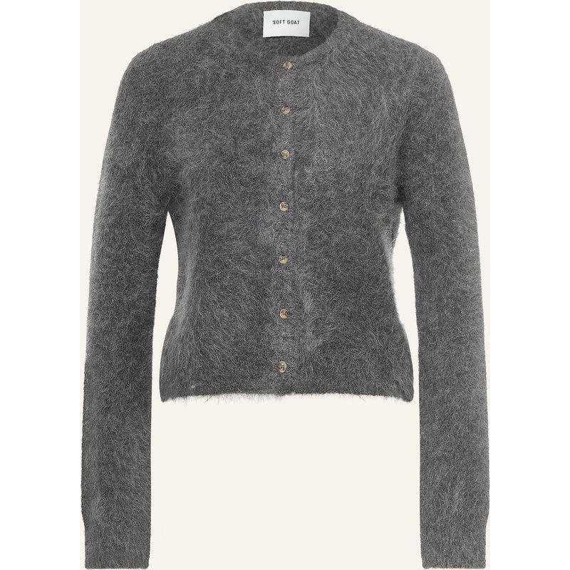 Soft Goat Strickjacke Aus Alpaka grau
