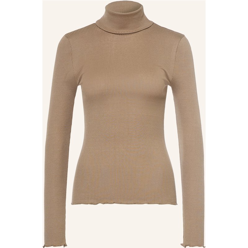Rosemunde Rollkragenshirt Beatha Mit Seide braun