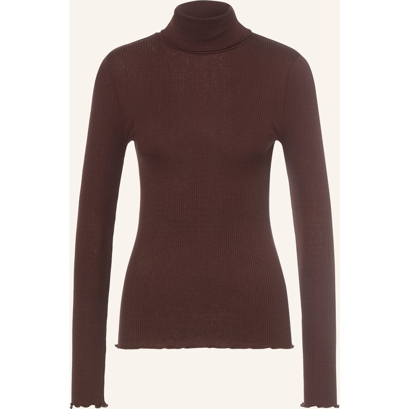Rosemunde Rollkragenshirt Beatha Mit Seide braun
