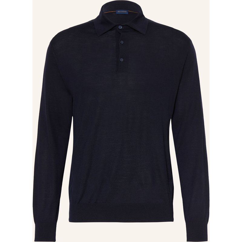 Paul & Shark Strick-Poloshirt Regular Fit Aus Merinowolle blau