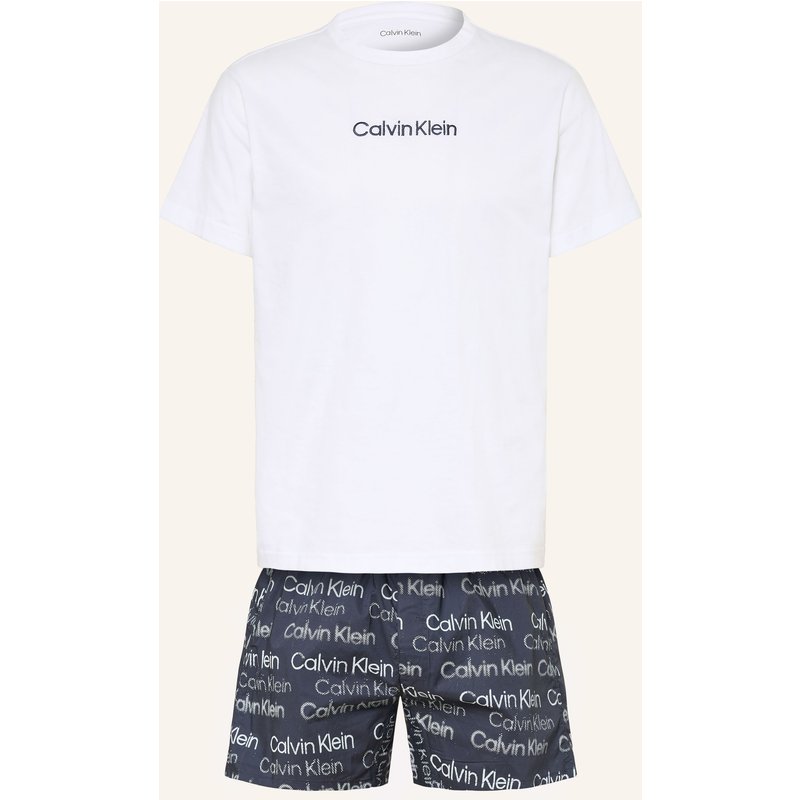 Calvin Klein Shorty-Schlafanzug weiss