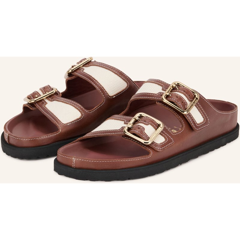 1774 Birkenstock Pantoletten Arizona Bold Canvas braun