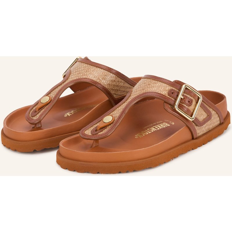 1774 Birkenstock Zehentrenner Gizeh Raffia braun