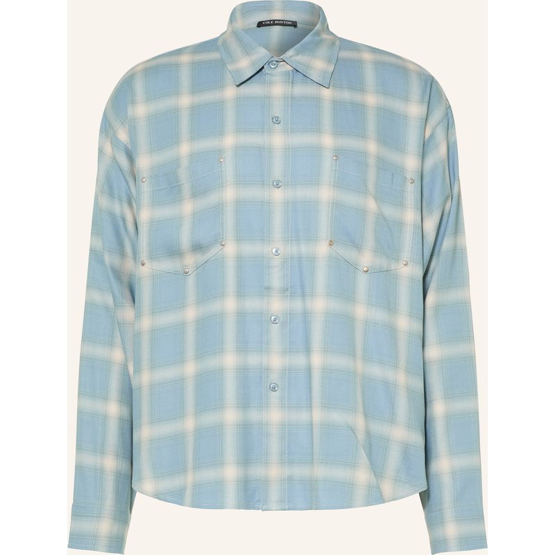 Cole Buxton Hemd Comfort Fit Mit Nieten blau