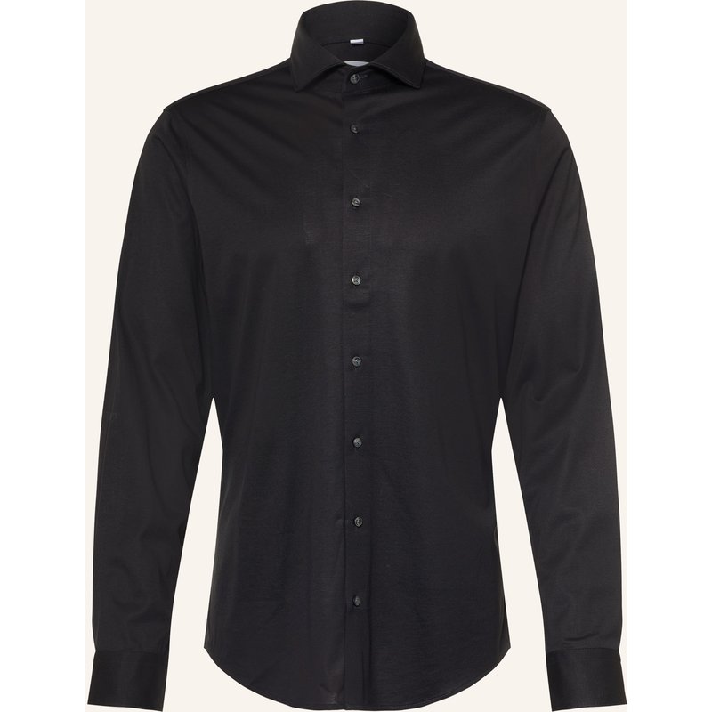 Seidensticker Jerseyhemd Shaped Fit schwarz