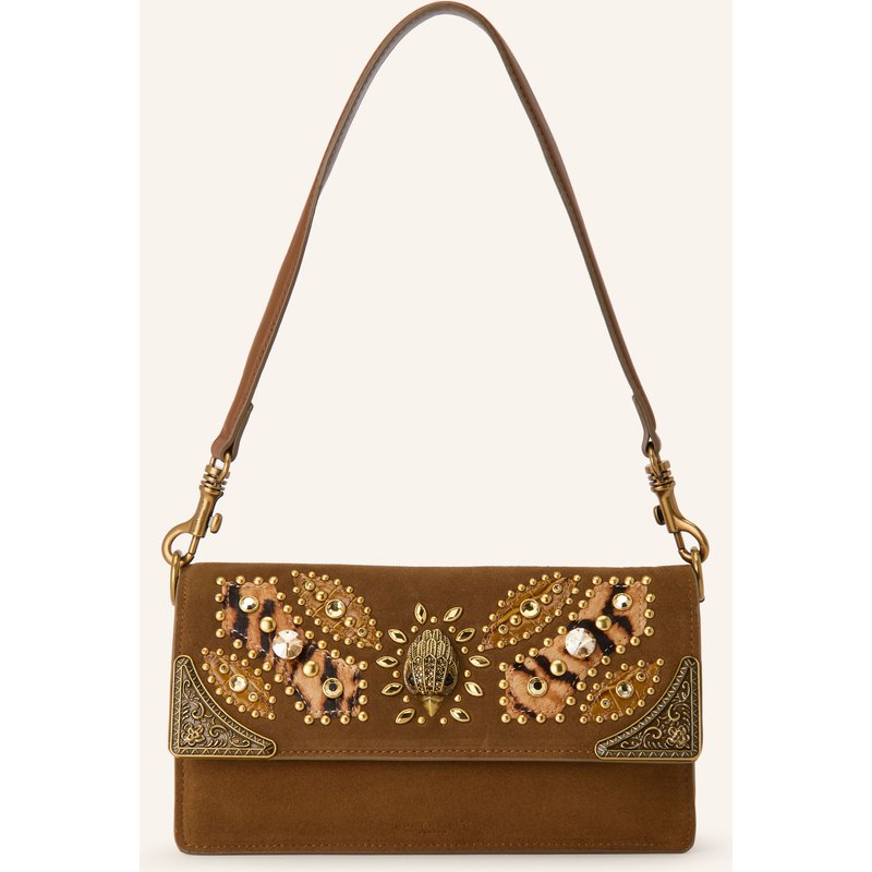 Kurt Geiger Schultertasche Sloane Mit Nieten Und Schmucksteinen braun