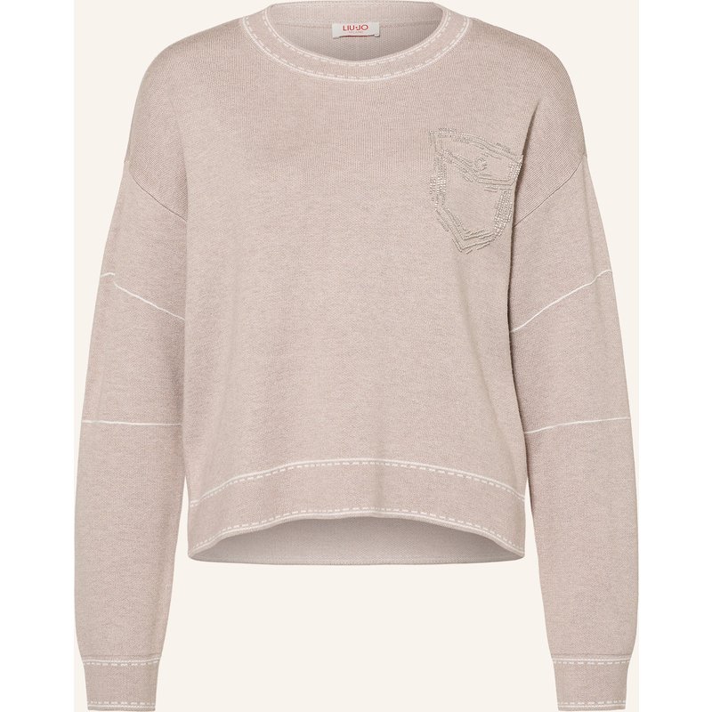 Liu Jo Pullover Mit Schmucksteinen braun