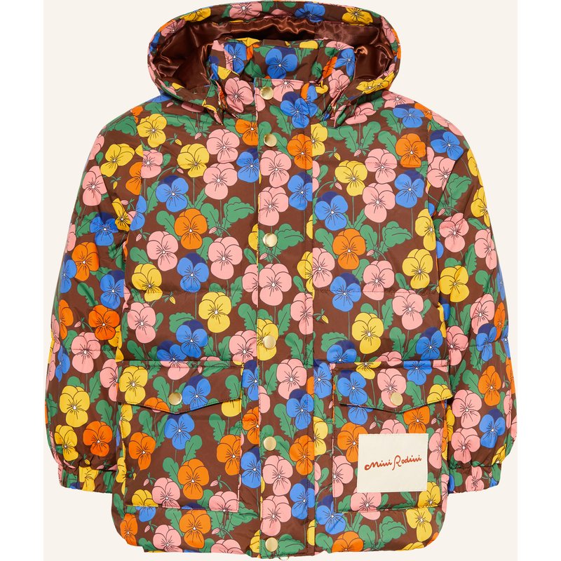 Mini Rodini Steppjacke Violas Mit Abnehmbarer Kapuze braun