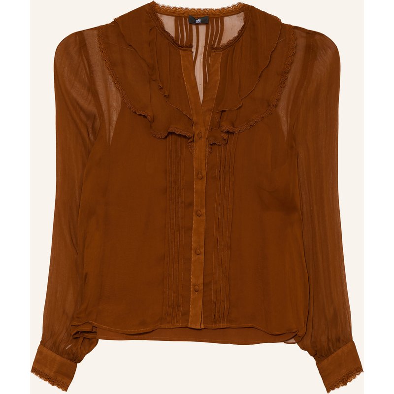 Riani Bluse Mit Spitze Und Volants braun