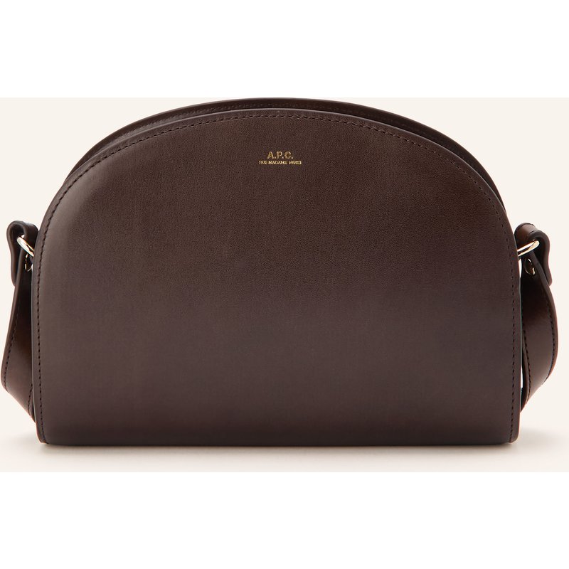 A.P.C. Schultertasche Demi Lune braun