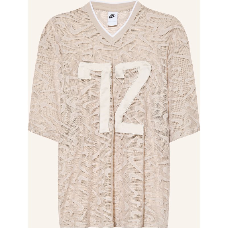 Nike Oversized-Shirt Sportswear Chill Lace Aus Mesh weiss