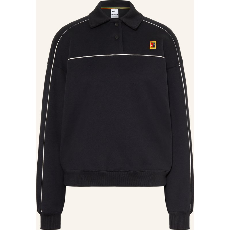 Nike Sweat-Poloshirt Court Collection schwarz