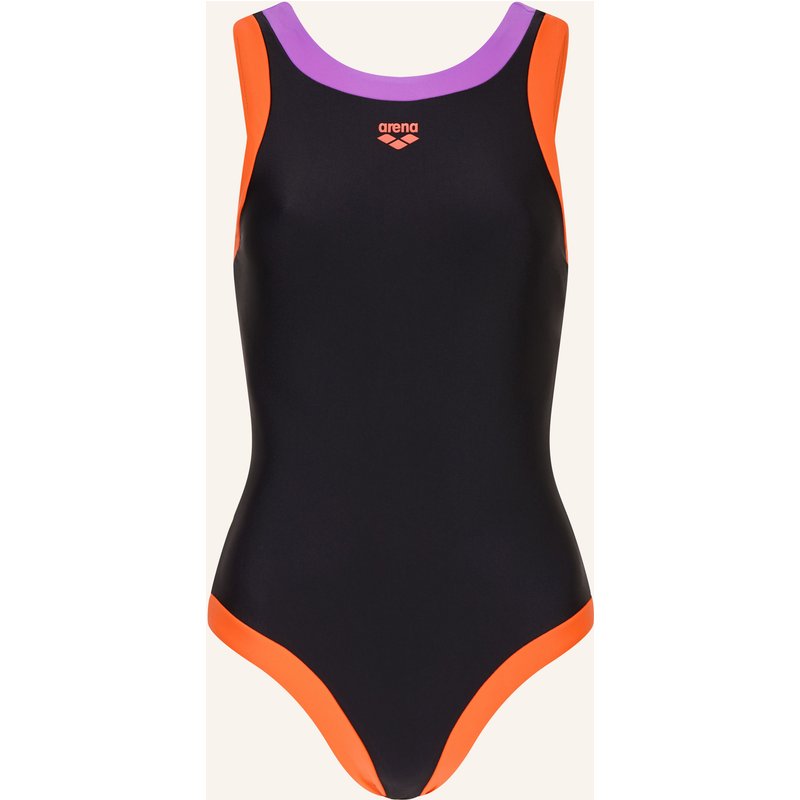 Arena Badeanzug Arena Bold Lines Mit Uv-Schutz 50+ schwarz