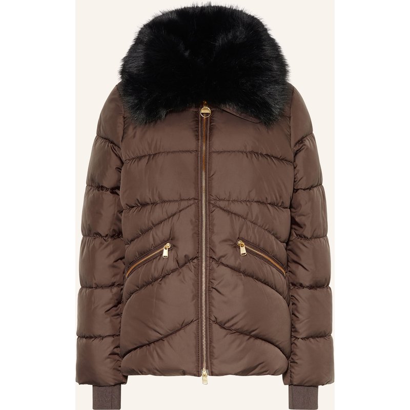 Barbour International Steppjacke Cyrus Mit Kunstfell braun