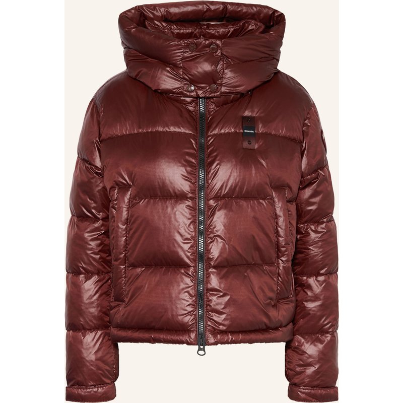 Blauer Steppjacke Gloria Mit Abnehmbarer Kapuze braun
