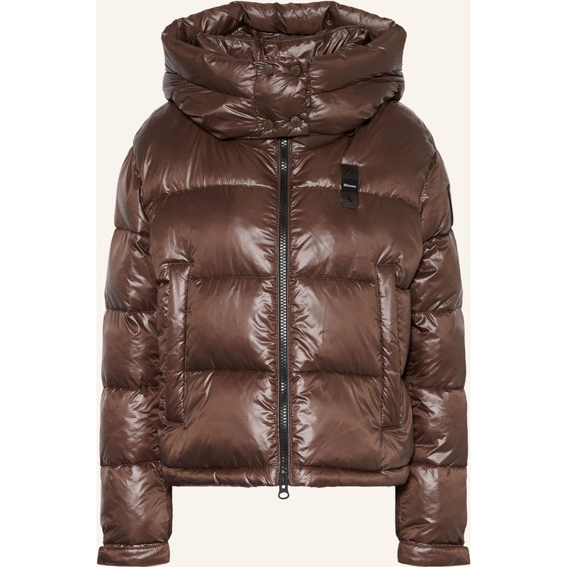 Blauer Steppjacke Gloria Mit Abnehmbarer Kapuze braun