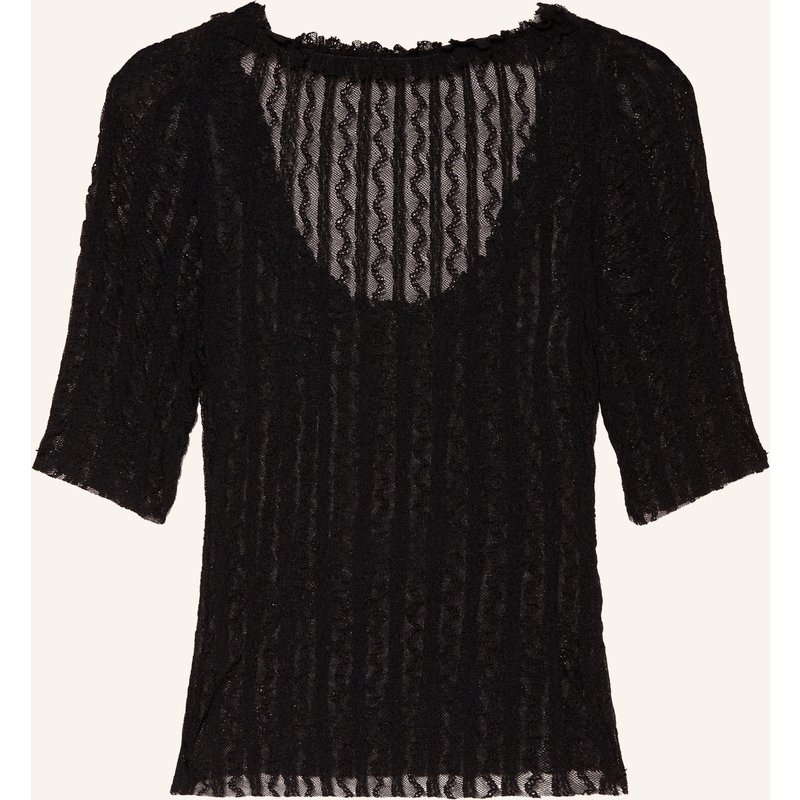 Max & Co. Spitzenshirt Alfio Mit Rüschen schwarz