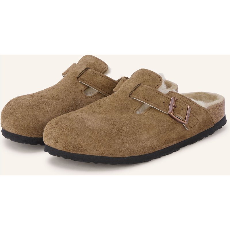 Birkenstock Pantoletten Boston Shearling braun